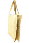60gsm Linen fabric recycle handy shopping bag natural color for outdoor shopping
