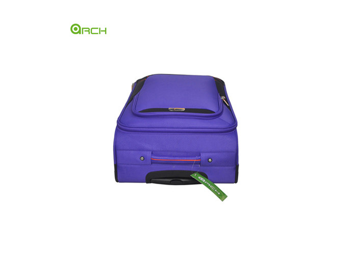 Tapestry Soft Sided Luggage with One Front Pocket and Internal Trolley System