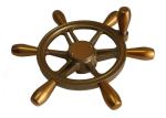 Aluminum Alloy Golden Yacht Steering Wheel 15" Diameter With Detachable Handle