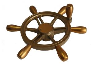 Wholesale Aluminum Alloy Golden Yacht Steering Wheel 15&quot; Diameter With Detachable Handle from china suppliers