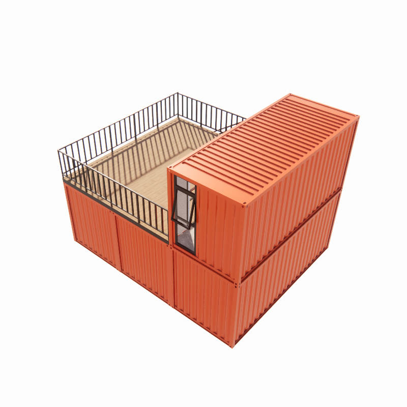 Prefab Shipping Container Pop Up Coffee Shop Restaurant Wall Options of 50/75/100mm Wave Sandwich Panel