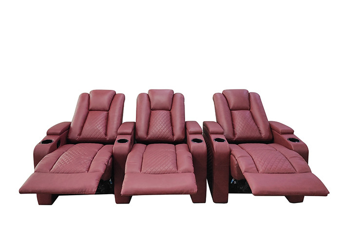 Multifunctional Modern Recliner Chair PU Leather Movie VIP Seating