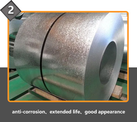 Thickness 0.12 - 4 Mm Galvanized Steel Coil Zinc Coating Hot Dip ASTM DX51D DX53D