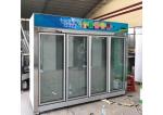 Stainless Steel Shelf Beverage Display Cooler , Custom Supermarket Display