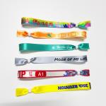Hot Selling Custom Logo Polyester Woven Cloth Wristbands Concert Promotion