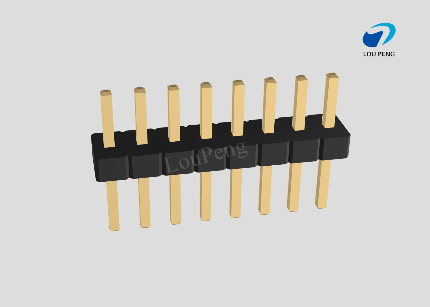 Pin Header 1x08pin 1.27mm pitch vertical
