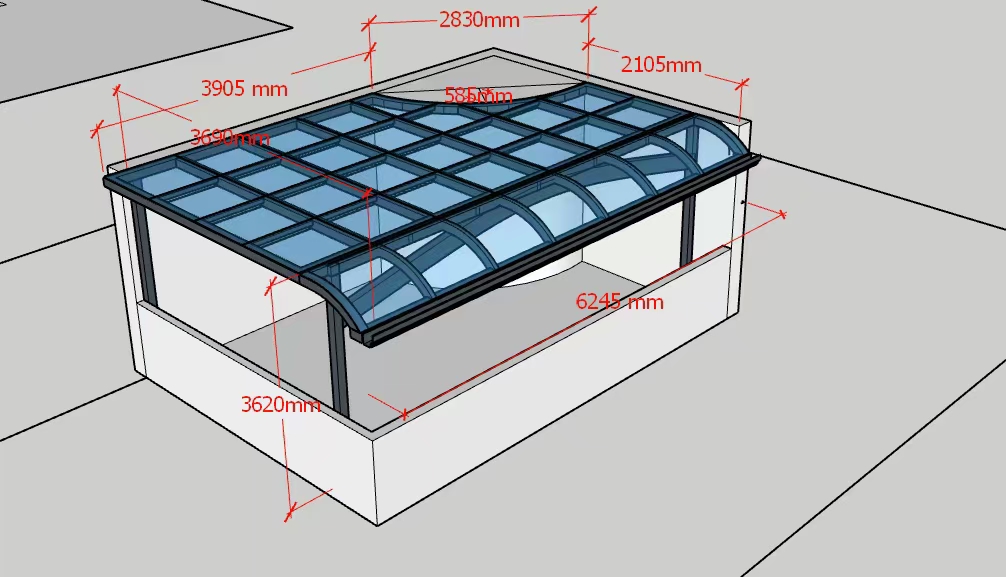 Create Your Dream Patio with a DIY Polycarbonate Awning with Aluminum frame Durable Weather-Resistant and Customizable