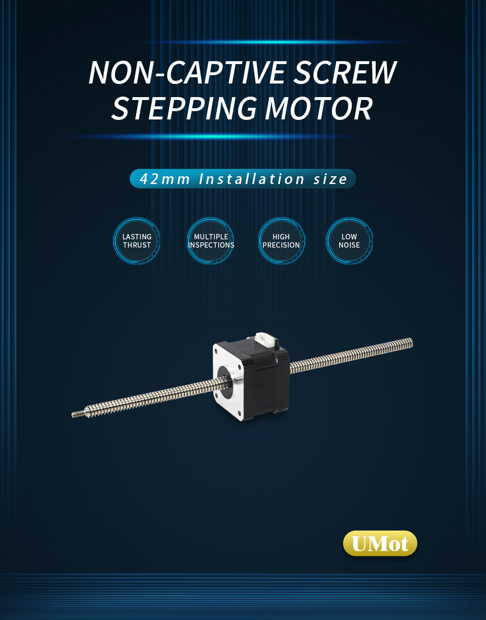 Non Captive Nema 17 Stepper Motor Linear Actuator for 300mm Screw Length 8mm Diameter