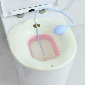 Wholesale Postpartum Care Toilet Seat Sitz Bath Deep Enough Relieve Pain with Flusher from china suppliers