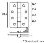 OEM Door Hinge Hardware , Stainless Steel Ball Bearing Butt Hinge