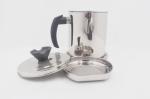 1.3L Kitchenware stainless steel oil strainer pot with lid round shape grease