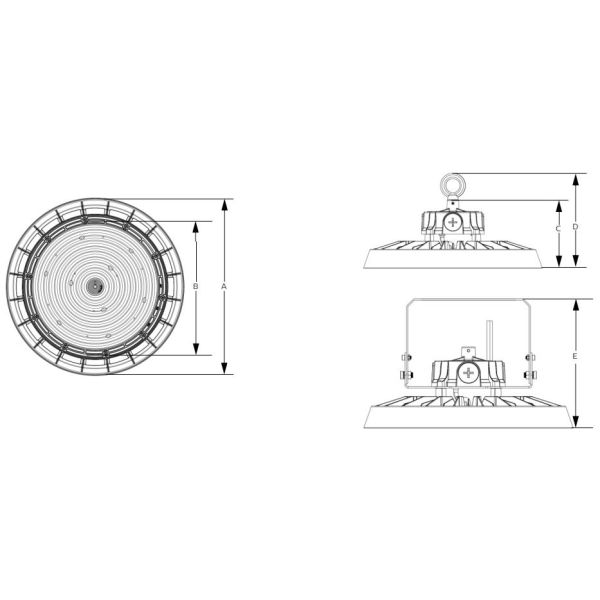Europe Warehouse HB5 highbay lighting solution with multiple beam angles 3 CCT options and smart sensor compatibility for illumination