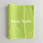Green 2 layersthick twist solid microfiber dish rags， tea towels wipes,single