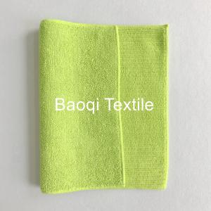Wholesale Green 2 layersthick twist solid microfiber dish rags， tea towels wipes,single side kitchen cleaning rags size 40*40cm from china suppliers