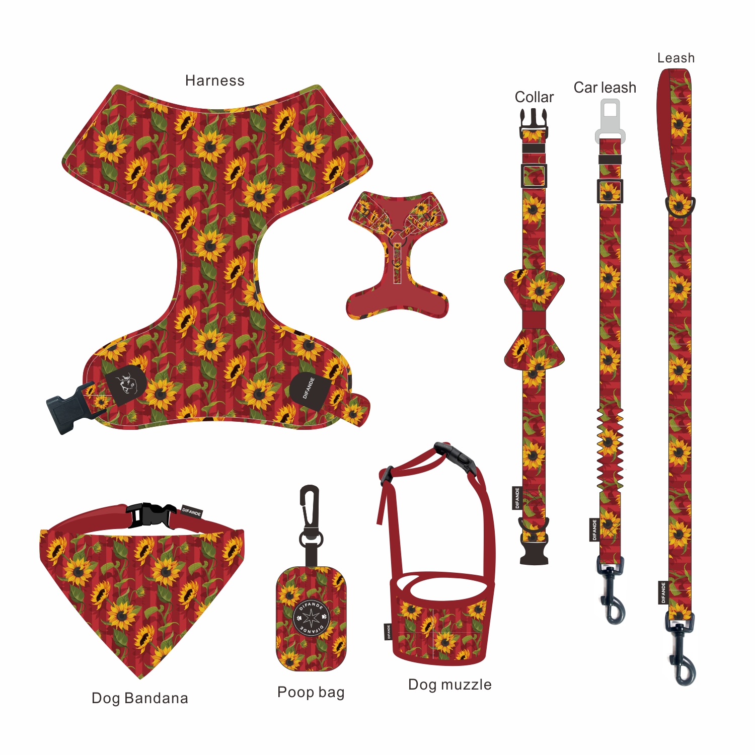 Reflective Pet Dog Harness Outside Walking Slip Moisture Resistant