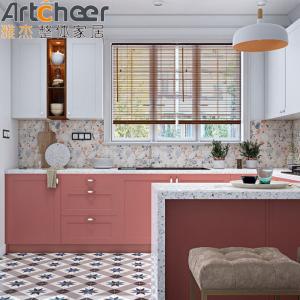 Wholesale High End Knock Down Design Pink Kitchen Cabinets Discontinued Typed Base Cabinets from china suppliers