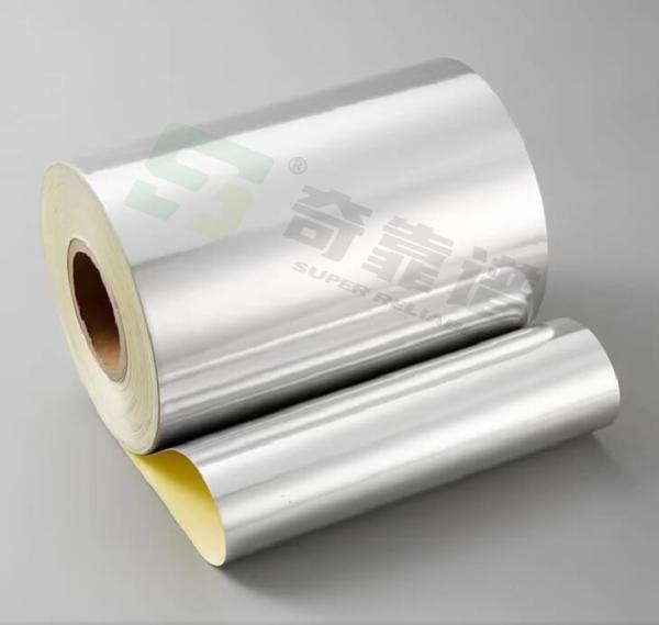 Bright Silver Mentalized PP Film Adhesive Labelstock Label Material in Roll