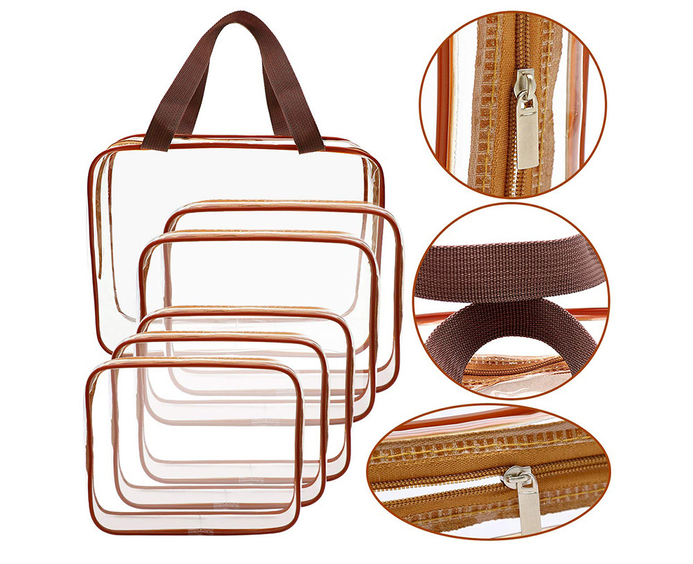 Portable Clear PVC waterproof makeup bag For Travel