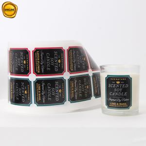 Wholesale Gold Foil Candle Plastic Sticker Labels Glass Bottle For Fragrance from china suppliers