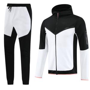 Wholesale Black White Football Team Tracksuits Hooded Football Training Shirt from china suppliers