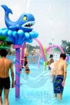Kids Aqua Park Equipment Water Squirting Animals Standing On A Pole