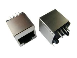 Wholesale Single Port RJ45 Vertical Mount , RJ 45 Network Jack Yellow / Green LED from china suppliers