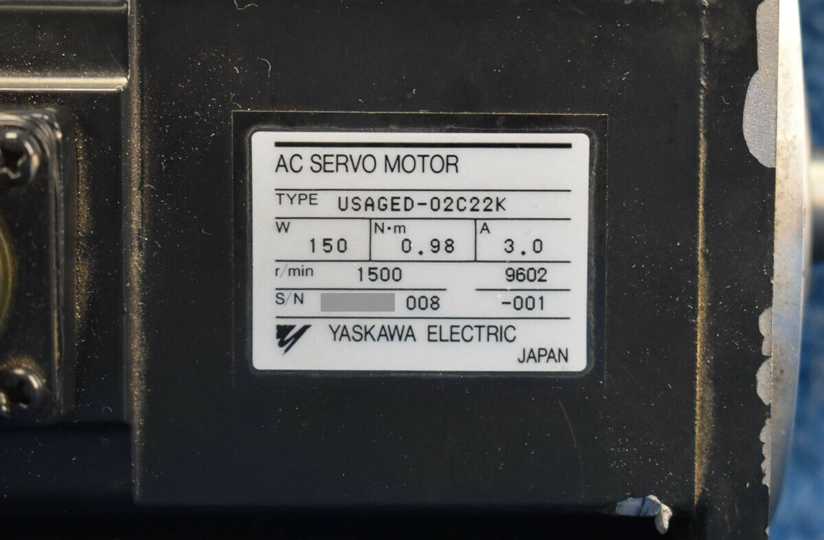 YASKAWA USAGED-02C22K Totally-enclosed, Self-cooled Type, 0.85 kW 1500 rpm , is a Motors-AC Servo.new original.