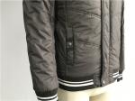 Chocolate Textured Bomber Puffer Jacket Detachable Hood For Menswear Tw58230