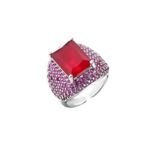 Wholesale OEM S925 Silver Diamond Ring Crystal Gemstone Mens Hip Hop Rings from china suppliers