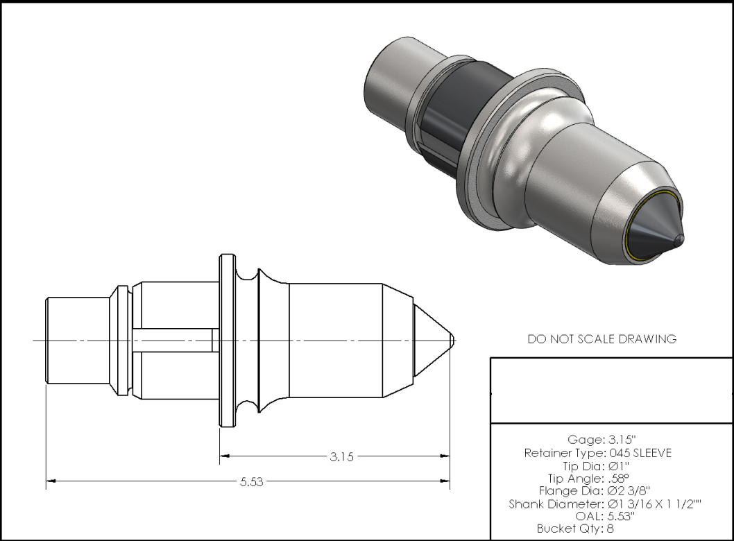 Coal Mining Auger Drill Bit Chisel Drill Bit Conical Drill Bit With Bullet Tooth