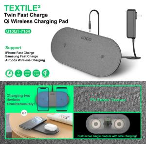 Wholesale Anti Slip Dual Phone Qi Certified Fast Charger 10W 7.5W 5W from china suppliers