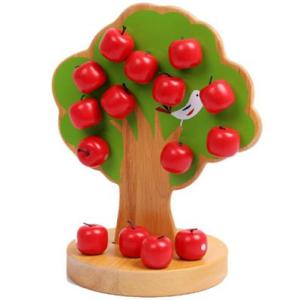 Wholesale Apple Tree Wooden Montessori Baby Toys For Kids Pick Fruit Educational from china suppliers