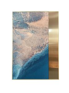 Wholesale Stainless Steel Sandstone Painting Entryway Hanging Painting For Luxury Spaces from china suppliers
