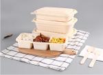 Take Away Fast Food, Compartment Packing Box, Containers, Starch Biodegradable,
