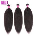 4*4 Closure Brazilian Virgin Human Hair Yaki Kinky Straight Human Hair Weft