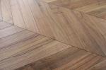 2 Layers American Walnut Chevron Parquet Flooring, Nature Grade To Italy