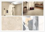 Beige Color Marble Porcelain Tile For Bathroom Shower Low Absorption Rate