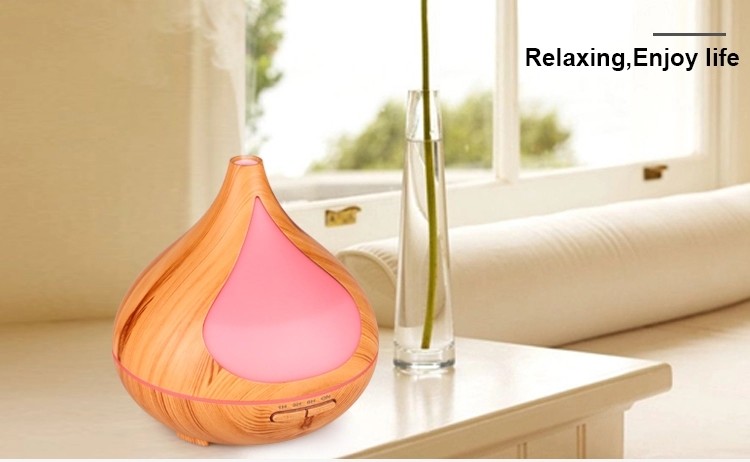 400ML Wood Grain Essential Oil Diffuser Ultrasonice Aromatherapy Diffusers Aroma Cool Mist Humidifier