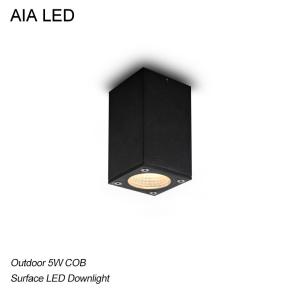 Wholesale IP65 waterproof black Square 5W Cree COB outdoor LED downlight&amp;LED Ceiling light for hotel from china suppliers
