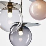 Nordic designers color glass ball chandeliers minimalist modern creative