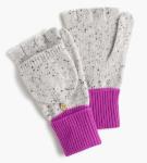 100 % Cashmere Fingerless Gloves , Colored Womens Fingerless Gloves With Mitten