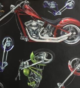 Wholesale New Printing ! 100% cotton MOTORCYCLE Pattern for casual clothing Jacquard knitted fabric from china suppliers