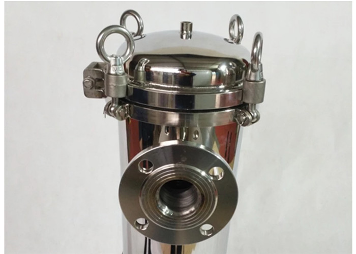 Stainless Steel Single Cartridge Filter Housing Inlet / Outlet Size Customized