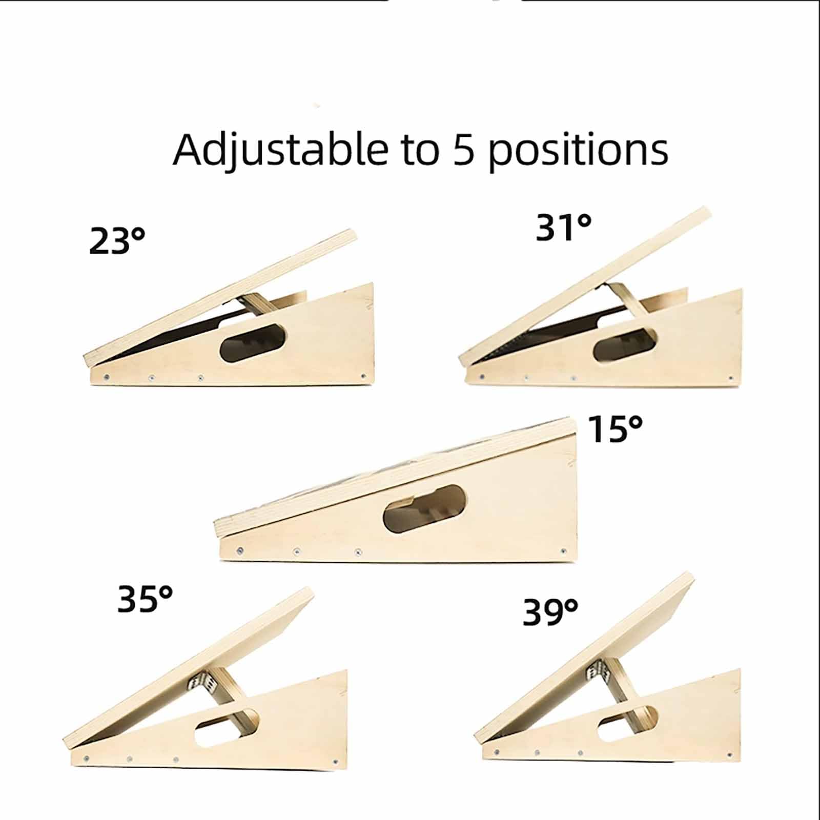 Professional Adjustable Calf Stretcher Multi-gear calf Achilles tendon exercise standing Wooden Slant Board