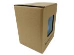 Nature Color Kraft Paper Cardboard Corrugated Material Custom Black Color Logo
