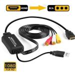 2160P HDMI To AV 3RCA CVBs RCA Converter Cable Adapter