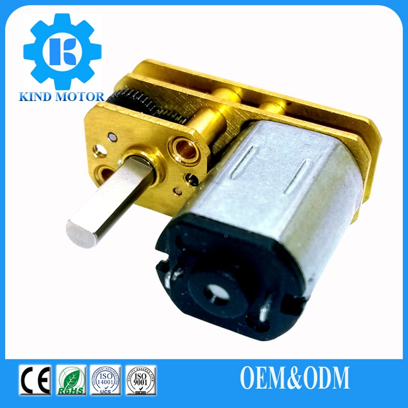 High torque low speed ga12-n20 12mm dc gear motor with m3 m4 screw-thread shaft