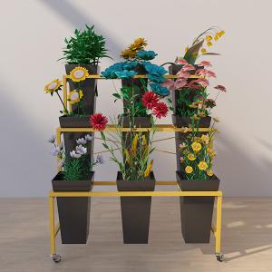 Wholesale Gold Frame 750mm Length Flower Display Rack As Wedding Decoration from china suppliers