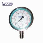 Stainless Steel Liquid Filled Water Pressure Gauge , High Pressure Gauge Meter