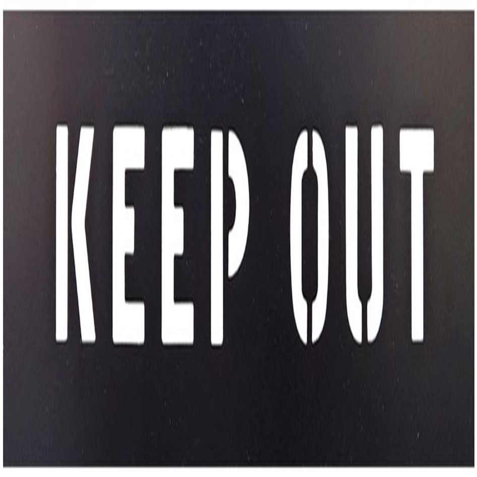 Black Plastic Typographic Stencils for Professional Use